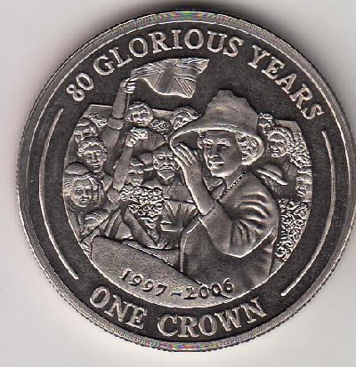 Beschrijving: 1 Crown 80 GLORIOUS YEARS